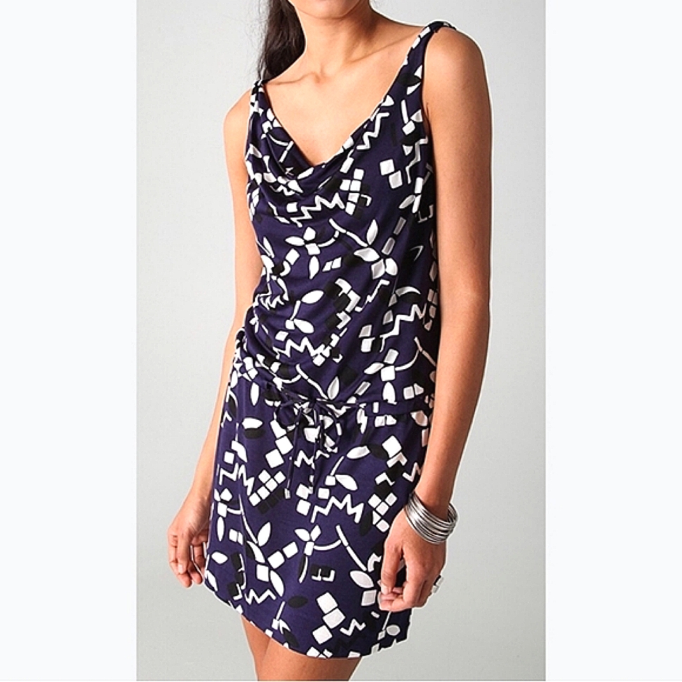 Diane Von Furstenberg Tadd Two Silk Print Mini Dress Size 4